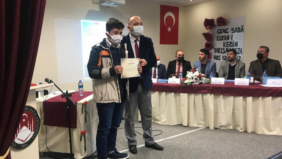 Genç Sada Kur-an-ı Kerim'i Güzel Okuma Yarışması İl Finali ilçemiz Şehit Erol Olçok İmam Hatip Ortaokulu'nda yapıldı