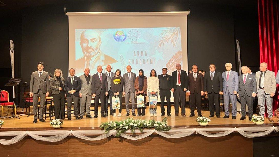 İlçe Millî Eğitim Müdürümüz M.Necmeddin DİNÇ, ''Mehmet Akif Ersoy'un Ölümünün 87. yılı Anma Programına